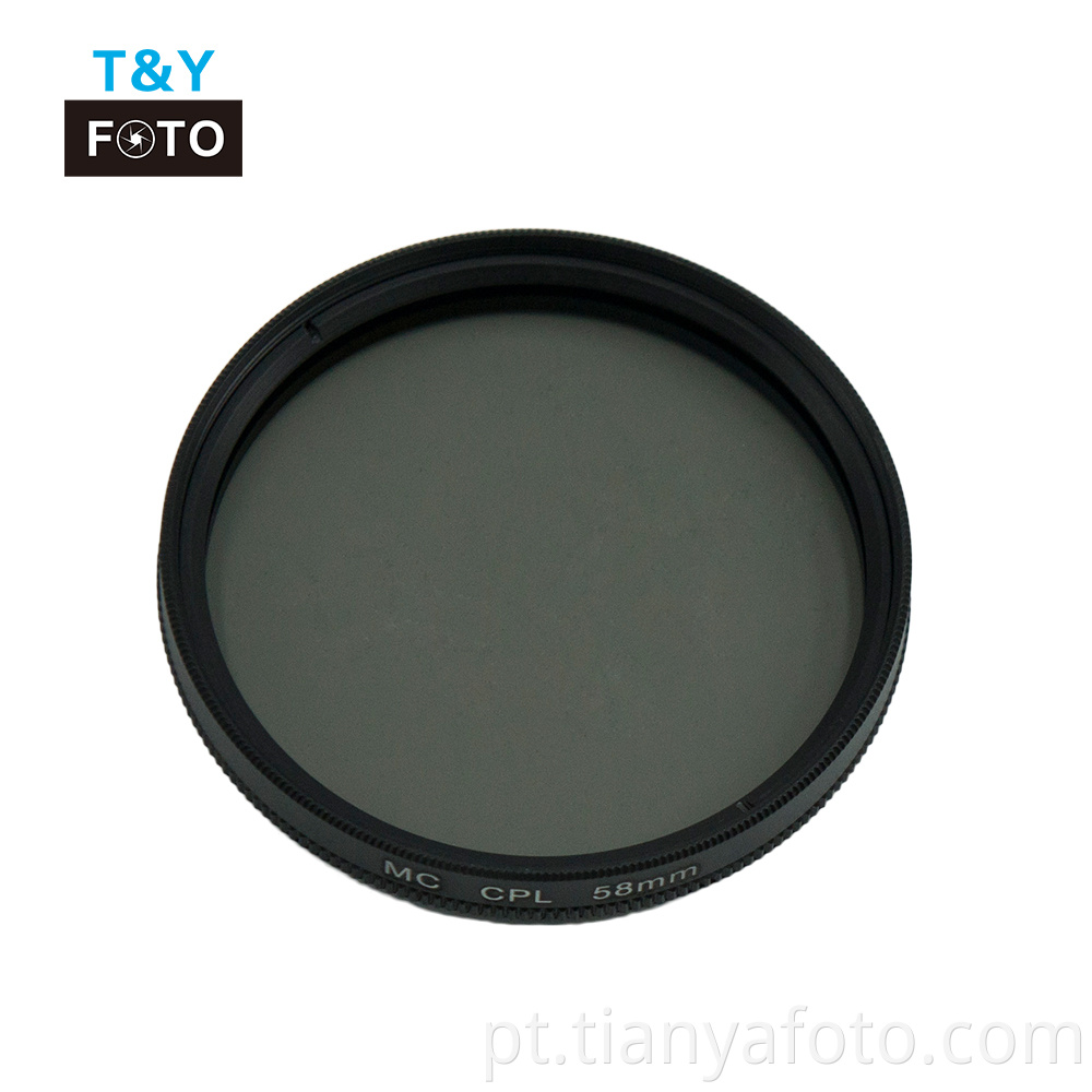 Filtro polarizador Wtianya 58mm MC CPL para filtro de lente de filtro de câmera DSLR